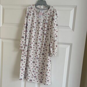 Mini Boden Cream Floral Nightdress with Pink & Blue Blooms